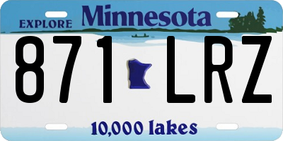 MN license plate 871LRZ