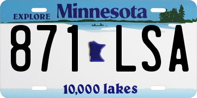 MN license plate 871LSA