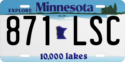 MN license plate 871LSC