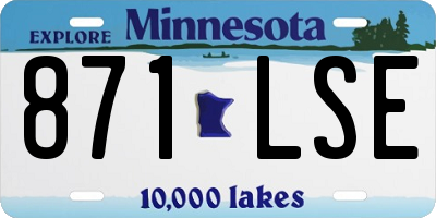 MN license plate 871LSE