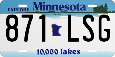 MN license plate 871LSG