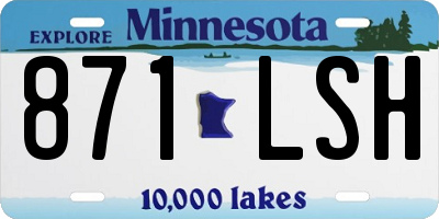 MN license plate 871LSH