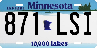 MN license plate 871LSI