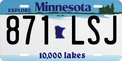 MN license plate 871LSJ