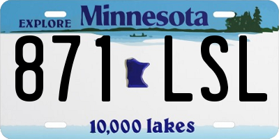 MN license plate 871LSL