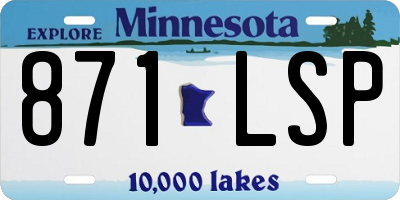 MN license plate 871LSP