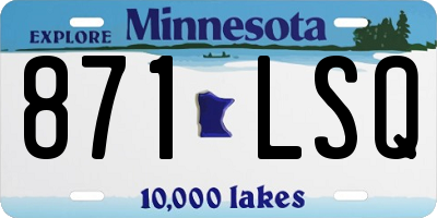 MN license plate 871LSQ
