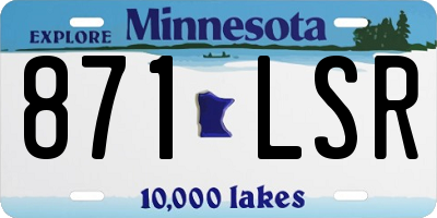 MN license plate 871LSR