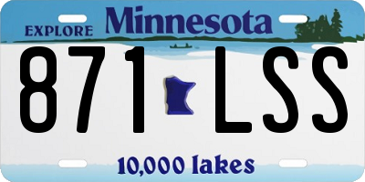 MN license plate 871LSS