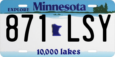 MN license plate 871LSY