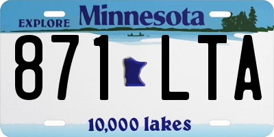 MN license plate 871LTA