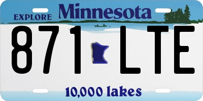 MN license plate 871LTE