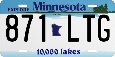 MN license plate 871LTG
