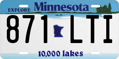 MN license plate 871LTI