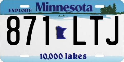 MN license plate 871LTJ
