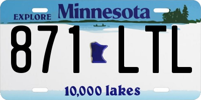 MN license plate 871LTL