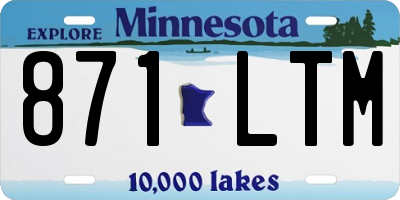 MN license plate 871LTM