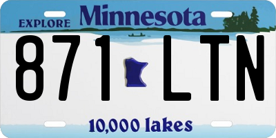 MN license plate 871LTN