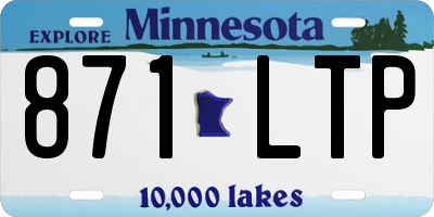 MN license plate 871LTP