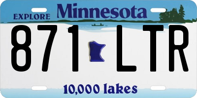 MN license plate 871LTR