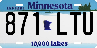 MN license plate 871LTU