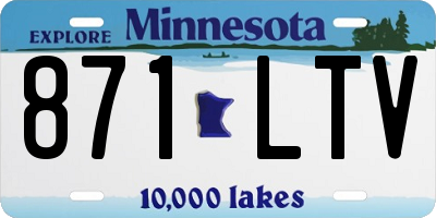 MN license plate 871LTV