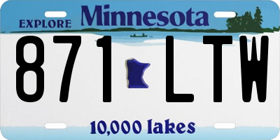 MN license plate 871LTW