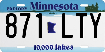 MN license plate 871LTY