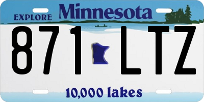 MN license plate 871LTZ