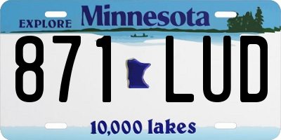 MN license plate 871LUD