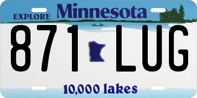 MN license plate 871LUG