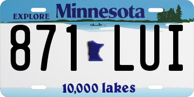 MN license plate 871LUI