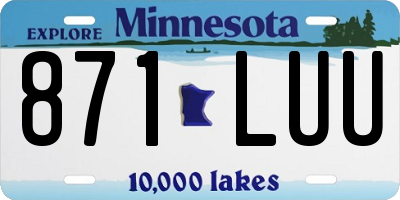 MN license plate 871LUU