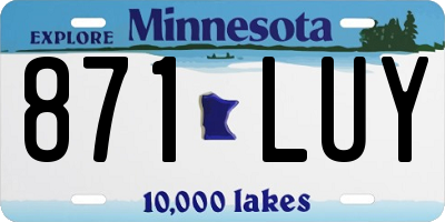 MN license plate 871LUY