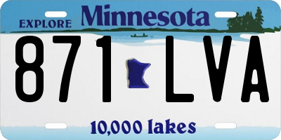 MN license plate 871LVA
