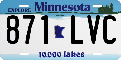 MN license plate 871LVC