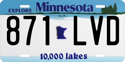 MN license plate 871LVD