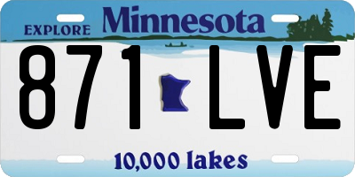 MN license plate 871LVE