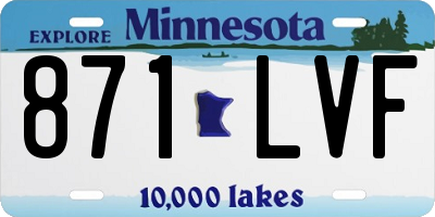 MN license plate 871LVF