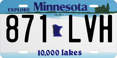 MN license plate 871LVH