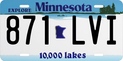 MN license plate 871LVI