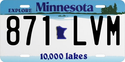 MN license plate 871LVM