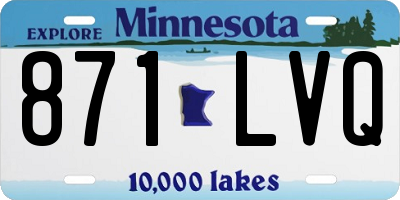 MN license plate 871LVQ