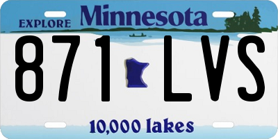 MN license plate 871LVS
