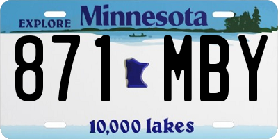 MN license plate 871MBY