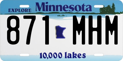 MN license plate 871MHM