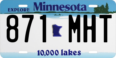 MN license plate 871MHT