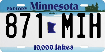 MN license plate 871MIH