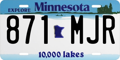 MN license plate 871MJR