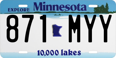 MN license plate 871MYY